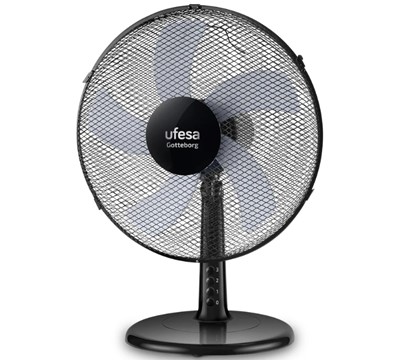 VENTOINHA DE MESA 45W 30cm Ø PRETO - UFESA GOTEBORG