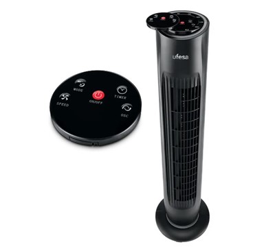VENTOINHA DE COLUNA 81.5CM 45W PRETO - UFESA TALLIN
