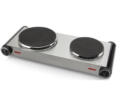 PLACA ELÉCTRICA DUPLA PORTÁTIL 2500W INOX
