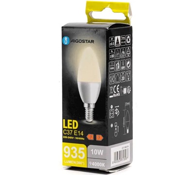 LAMPADA LED C37 E14 10W 4000K