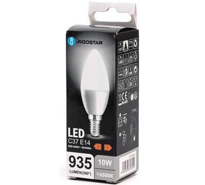 LAMPADA LED C37 E14 10W 6500K