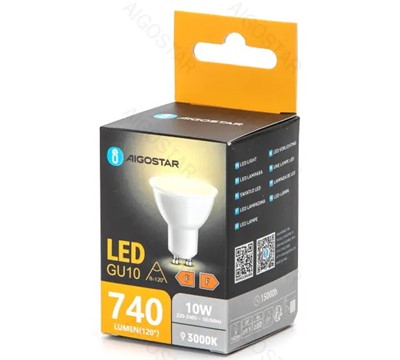 LAMPADA LED GU10 10W 3000K