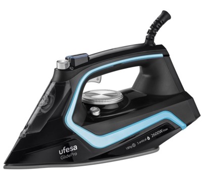 FERRO A VAPOR GLIDE PRO 2600W UFESA PRE/AZUL