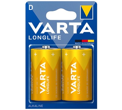 BLISTER 2X PILHA VARTA D ALCALINA LONGLIFE LR20