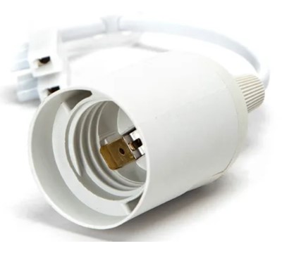 SUPORTE PLÁSTICO LÂMPADAS E27 BRANCO PACK 3x