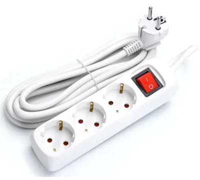 EXTENSÃO TOMADAS 3X 3M C/ INTERRUPTOR 3680W