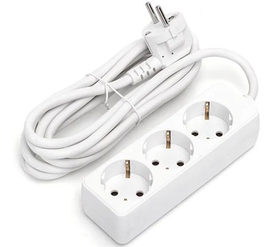 EXTENSÃO TOMADAS 3X 3M S/INTERRUPTOR 3680W TIPO ALEMÃO BRA