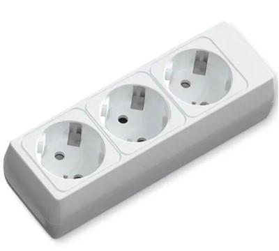 EXTENSÃO TOMADAS 3X S/CABO S/INTERRUPTOR 3680W TIP ALEMÃO BR