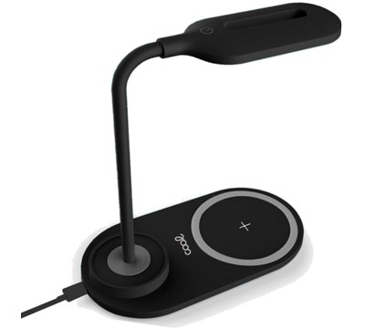 CANDEEIRO LED + Qi COOL BASE DE CARREGAMENTO S/ FIO PRETO