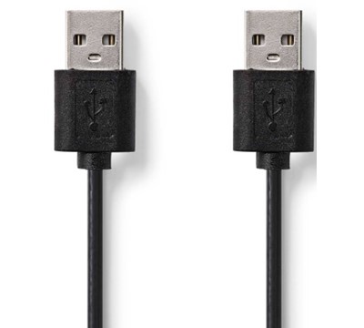 CABO USB 2.0 | USB-A MACHO | USB-A MACHO 2M 480 Mbps
