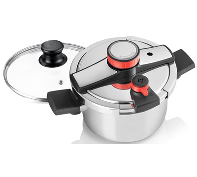 PANELA PRESSÃO - HAEGER EASY COOKER 2 IN 1 INOX 6L