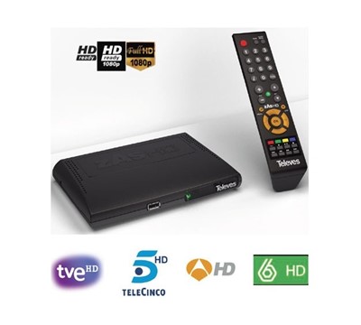 RECEPTOR TDT TELEVÉS ZAS HD MPEG-4